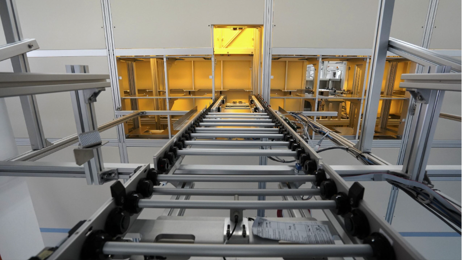 conveyor system parts shown for fab automation